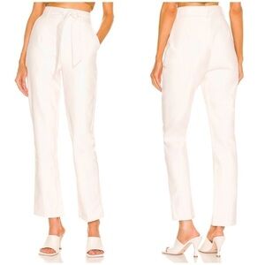 More To Come Alani Faux Leather Pant in White Size XS